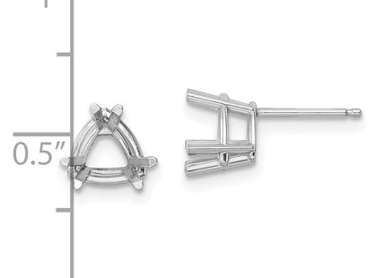 14K white gold earrings, another view