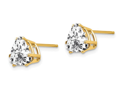 14K gold quartz earrings, alternate view