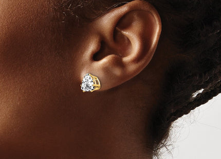 14k Yellow Gold Earrings Style XE96CZ - Classique Jewelry Inc.