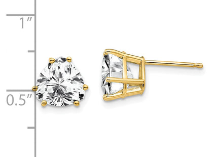 14K gold quartz earrings, further view