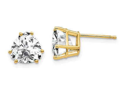 14k Yellow Gold Earrings Style XE96CZ - Classique Jewelry Inc.