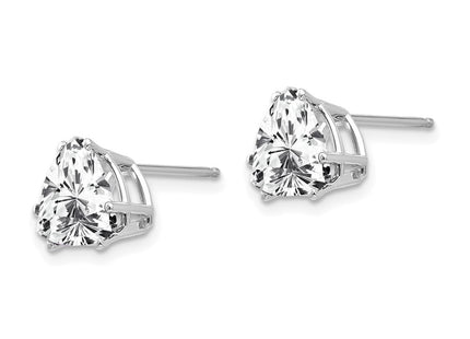 14K white gold cubic zirconia earrings, alternate view