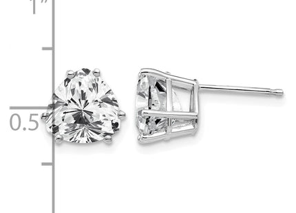 14K white gold cubic zirconia earrings, further view