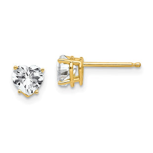 14k Yellow Gold Earrings Style XE97CZ - Classique Jewelry Inc.