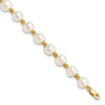 14k 6- White Round Freshwater Cultured Pearl 7. Bracelet