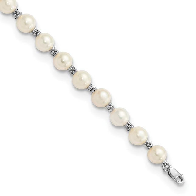 14k White Gold Bracelets Style XF155 - Classique Jewelry Inc.