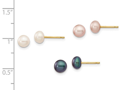 14k Yellow Gold Earrings Style XF206 - Classique Jewelry Inc.