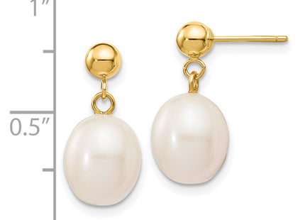 14k Yellow Gold Earrings Style XF250E - Classique Jewelry Inc.