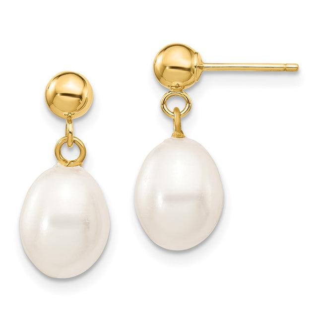 14k Yellow Gold Earrings Style XF251E - Classique Jewelry Inc.
