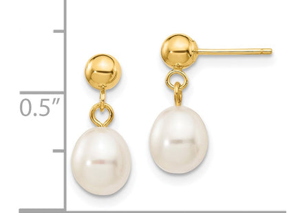 14k Yellow Gold Earrings Style XF252E - Classique Jewelry Inc.