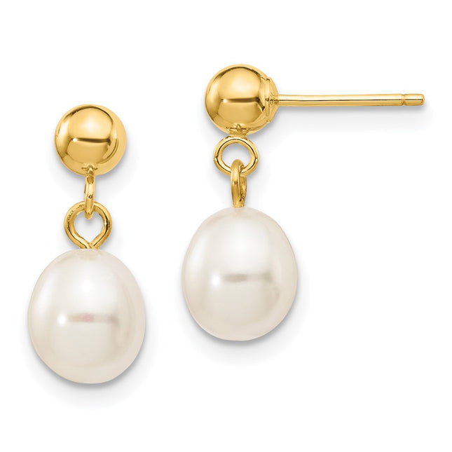 14k Yellow Gold Earrings Style XF252E - Classique Jewelry Inc.