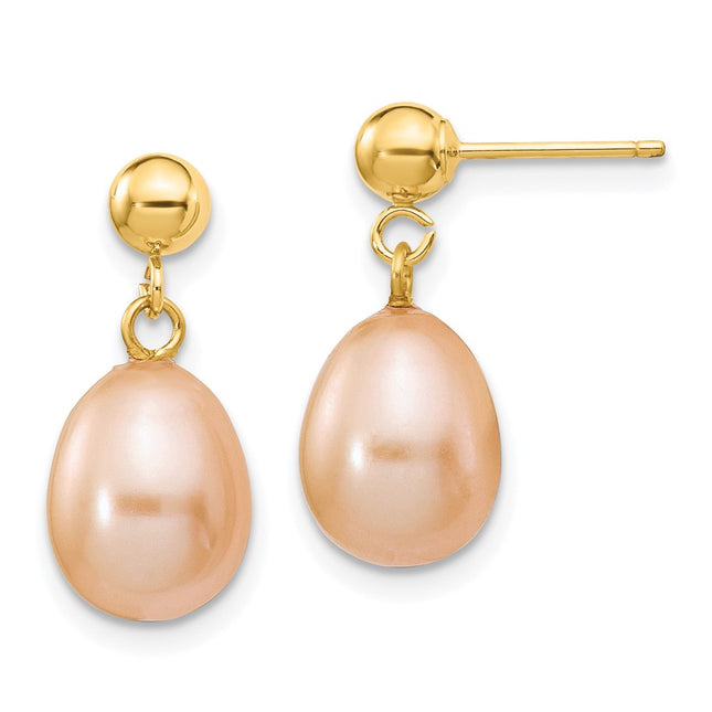 14k Yellow Gold Earrings Style XF262E - Classique Jewelry Inc.