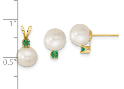 14k Yellow Gold Earrings Style XF303SET - Classique Jewelry Inc.