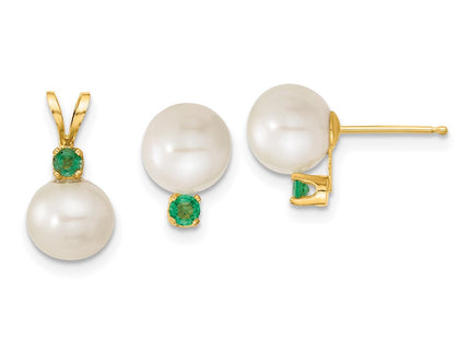 14k Yellow Gold Earrings Style XF303SET - Classique Jewelry Inc.