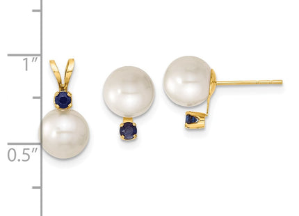 14k Yellow Gold Earrings Style XF304SET - Classique Jewelry Inc.