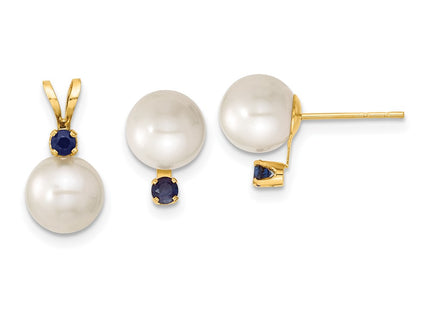 14k Yellow Gold Earrings Style XF304SET - Classique Jewelry Inc.