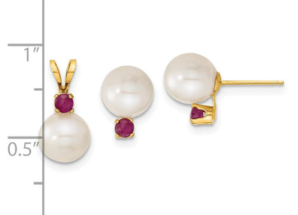 14k Yellow Gold Earrings Style XF305SET - Classique Jewelry Inc.