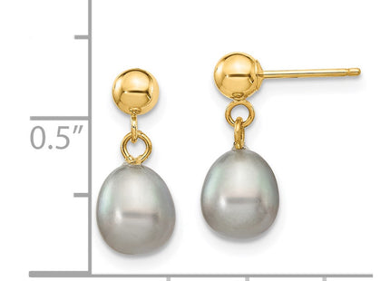 14k Yellow Gold Earrings Style XF330E - Classique Jewelry Inc.