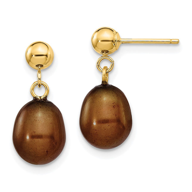 14k Yellow Gold Earrings Style XF354E - Classique Jewelry Inc.