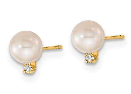 14k Yellow Gold Earrings Style XF398SET - Classique Jewelry Inc.