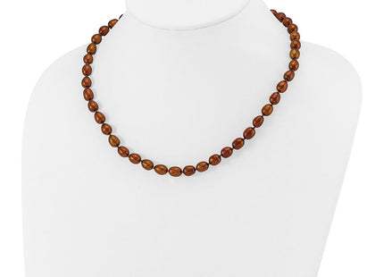 14k 7- Brown Rice Freshwater Cultured Pearl Bracelet