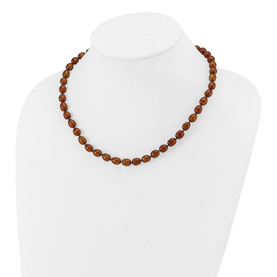14K Brown Rice Freshwater Cultured Pearl Bracelet
