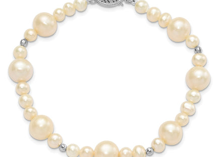 14k White Gold Bracelets Style XF440 - Classique Jewelry Inc.