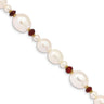 14K 6- White Semi-Round and Rice Freshwater Cultured Pearl and Garnet Beads 7. Bracelet