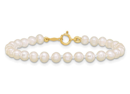 14K gold pearl bracelet, another view