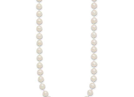 14k 5- White Semi-Round Freshwater Cultured Pearl Bracelet