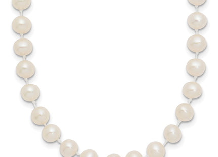 14k 5- White Semi-Round Freshwater Cultured Pearl Bracelet