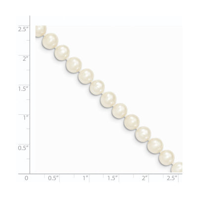 14K White Semi-Round Freshwater Cultured Pearl Necklace