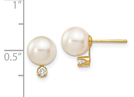 14k Yellow Gold Earrings Style XF475E - Classique Jewelry Inc.