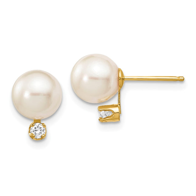 14k Yellow Gold Earrings Style XF475E - Classique Jewelry Inc.