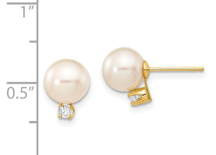 14k Yellow Gold Earrings Style XF493E - Classique Jewelry Inc.