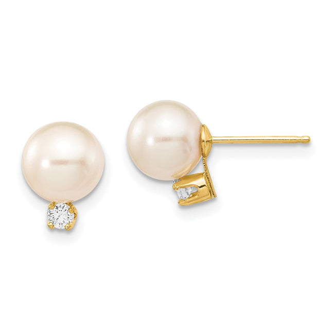14k Yellow Gold Earrings Style XF493E - Classique Jewelry Inc.