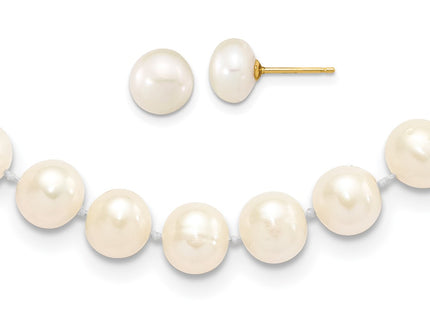14k Yellow Gold Earrings Style XF497WSET - Classique Jewelry Inc.