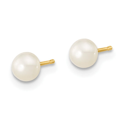 14K White Freshwater Cultured Pearl Necklace, Bracelet and Post Earrings Set