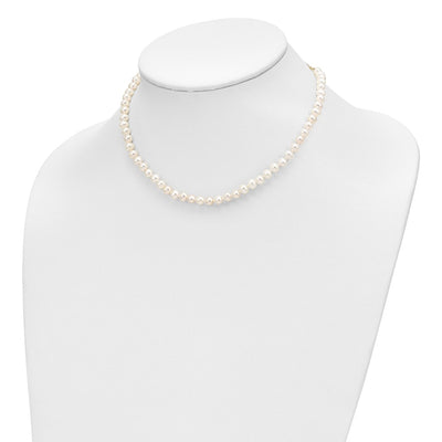 14K White Freshwater Cultured Pearl Necklace, Bracelet and Post Earrings Set