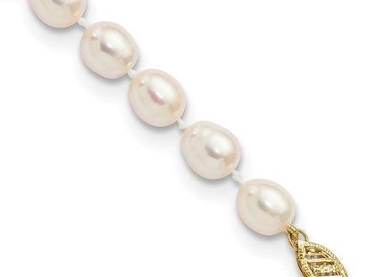 14k 7- White Rice Freshwater Cultured Pearl