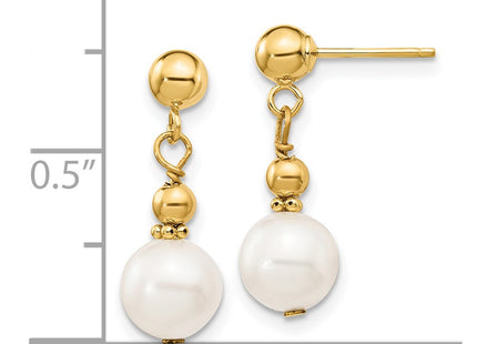 14k Yellow Gold Earrings Style XF564 - Classique Jewelry Inc.