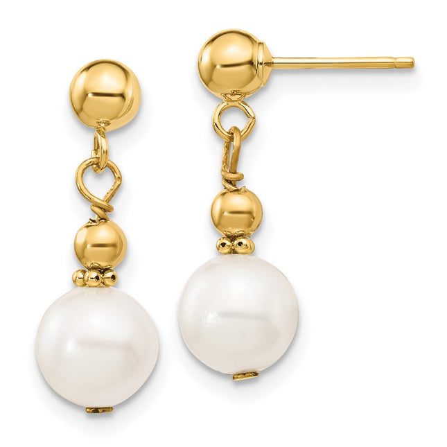 14k Yellow Gold Earrings Style XF564 - Classique Jewelry Inc.