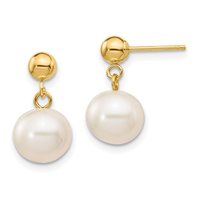 14k Yellow Gold Earrings Style XF570 - Classique Jewelry Inc.