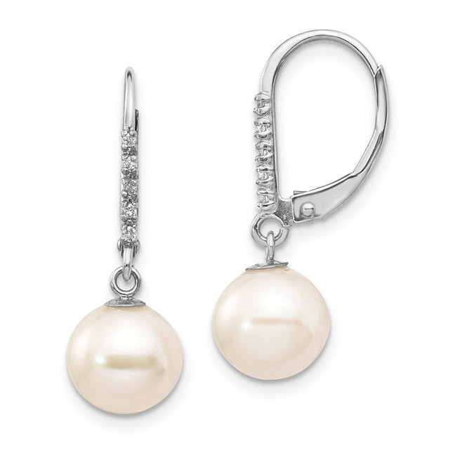 14k White Gold Earrings Style XF571 - Classique Jewelry Inc.