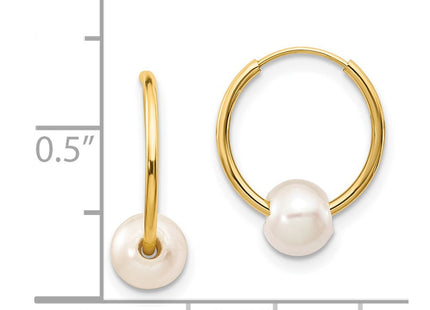 14k Yellow Gold Earrings Style XF590EW - Classique Jewelry Inc.