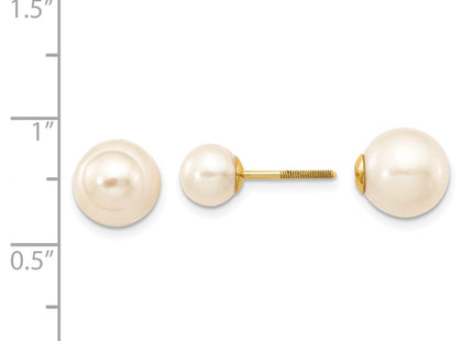 14k Yellow Gold Earrings Style XF591EWW - Classique Jewelry Inc.