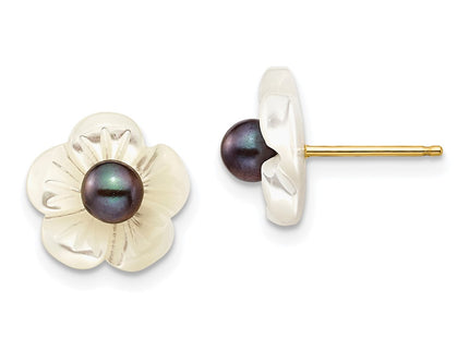 14k Yellow Gold Earrings Style XF592EB - Classique Jewelry Inc.