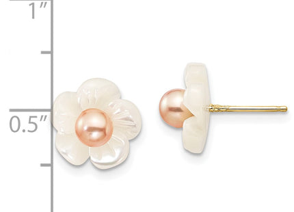 14k Yellow Gold Earrings Style XF592EP - Classique Jewelry Inc.