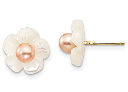 14k Yellow Gold Earrings Style XF592EP - Classique Jewelry Inc.