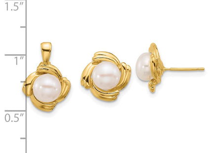 14k Yellow Gold Earrings Style XF626SET - Classique Jewelry Inc.